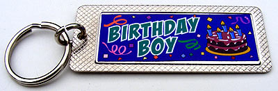 Key-Chain Assortment, Birthday, Boy, Stainless-Steel