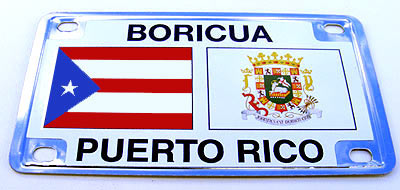 Bike Plate/Magnet Assortment, Puerto Rico, Provinces, Stainless