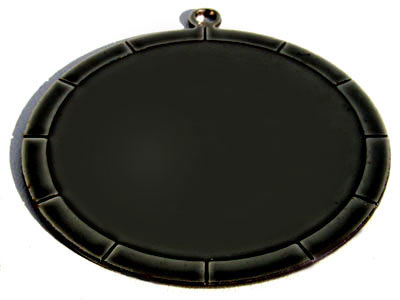 Engraveable Circle, 49x49 mm, Black Chome, Stainless-Steel