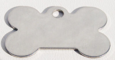 Engraveable Bone, 28x19mm, Shiny Stainless-Steel