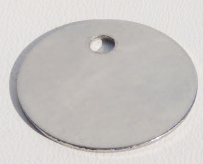 Engraveable Circle, 22x22mm, Shiny Stainless-Steel