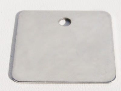 Engraveable Square, 25x25mm, Shiny Stainless-Steel