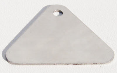 Engraveable Triangle, 30x28mm, Shiny Stainless-Steel
