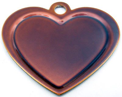 Engraveable Heart 48x42 mm, Transparent Copper Color, Stainless-Steel