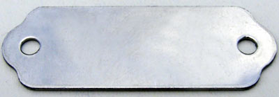 Industrial Blank, Scalloped Oblong, 45x15 mm, Stainless-Steel