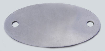 Industrial Blank, Oval, 45x25 mm, Stainless-Steel