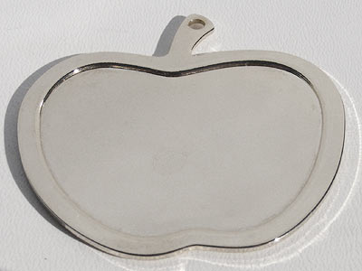 Engraveable Apple, 48x50 mm, Shiny Stainless-Steel