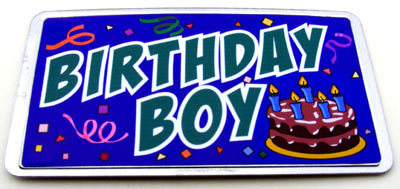 Bike Plate/Magnet Assortment, Birthday, Boy, Stainless-Steel