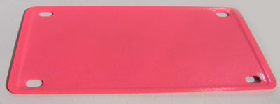 Engraveable Bike Plate, 102x56 mm, Neon Pink, Stainless-Steel