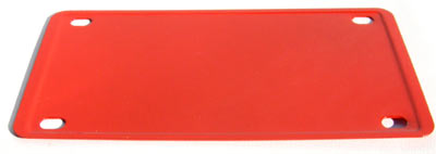 Engraveable Bike Plate,102x56 mm, Transparent Red, Stainless-Steel