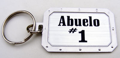 Key-Chain Assortment, Family, Spanish, Stainless-Steel