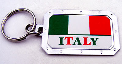 Key-Chain Assortment, European Flags, Stainless-Steel