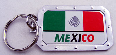 North American & South American Flags Key-Chain Assortment