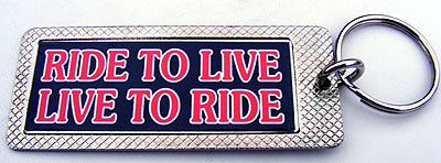 Key-Chain Assortment, Biker Sayings, Stainless-Steel