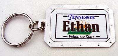 Key-Chain Assortment, Popular English Men's Names, Stainless-Steel