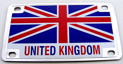 Bike Plate/Magnet Assortment, Stainless, European Flags