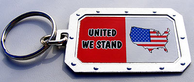 Key-Chain Assortment, Patriotic, Stainless-Steel