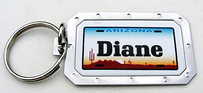 Key-Chain Assortment, Popular English Women's Names, Stainless-Steel