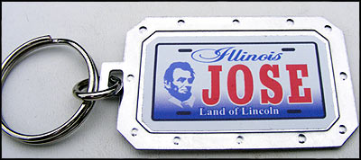 Key-Chain Assortment, Popular Spanish Men's Names, Stainless-Steel