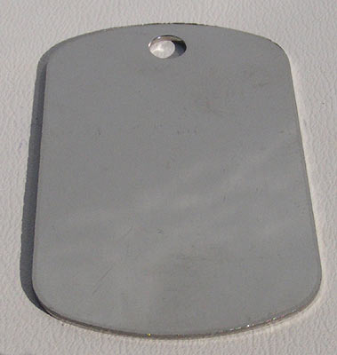 Engraveable Dog Tag 29x50 mm, Shiny Stainless-Steel