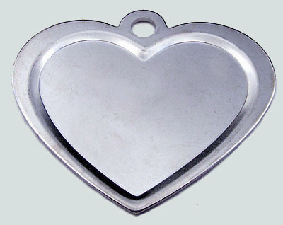 Engraveable Heart, 48x42 mm, Shiny Stainless-Steel