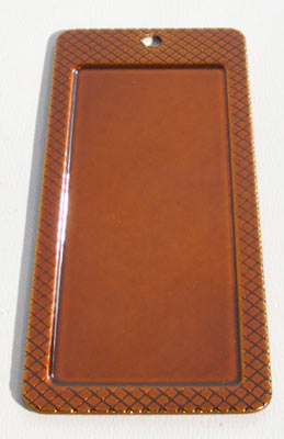 Engraveable Rectangle, Long, 33x77 mm, Transparent Copper Color, Stainless-Steel