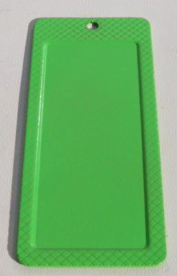 Engraveable Rectangle, Long, 33x77 mm, Neon Green, Stainless-Steel