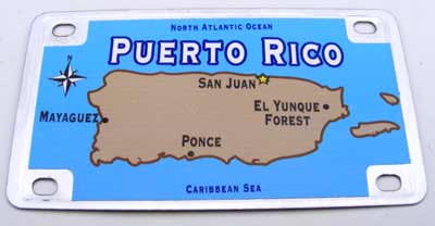 Bike Plate/Magnet Assortment, Island Maps, Stainless-Steel