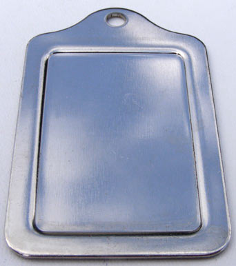 Engraveable Rectangle, 35x57 mm, Shiny Stainless-Steel
